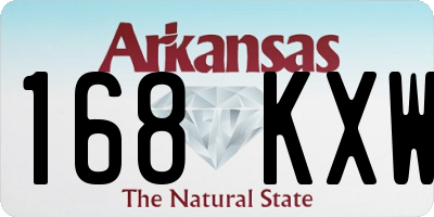 AR license plate 168KXW