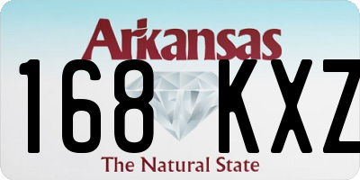 AR license plate 168KXZ