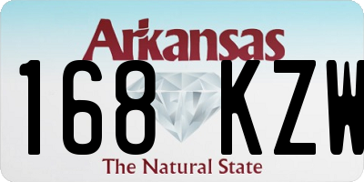 AR license plate 168KZW