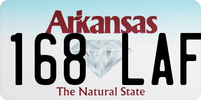 AR license plate 168LAF