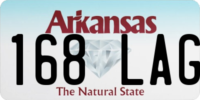 AR license plate 168LAG