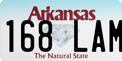 AR license plate 168LAM