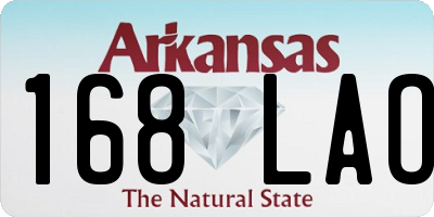 AR license plate 168LAO
