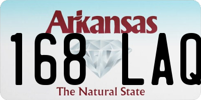 AR license plate 168LAQ