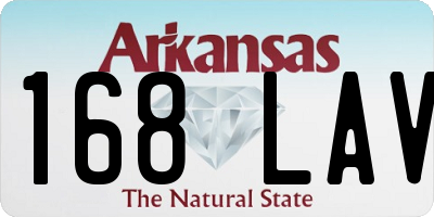 AR license plate 168LAV