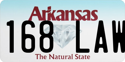 AR license plate 168LAW