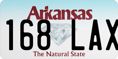 AR license plate 168LAX
