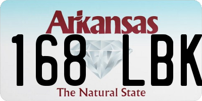 AR license plate 168LBK