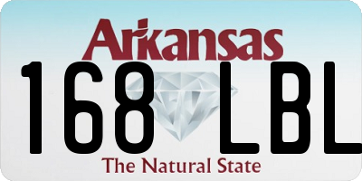 AR license plate 168LBL