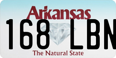 AR license plate 168LBN