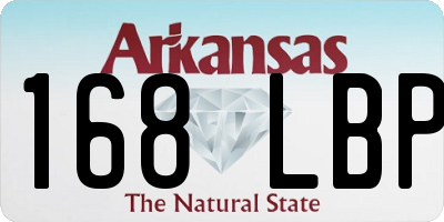 AR license plate 168LBP