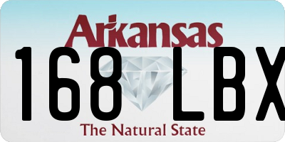 AR license plate 168LBX