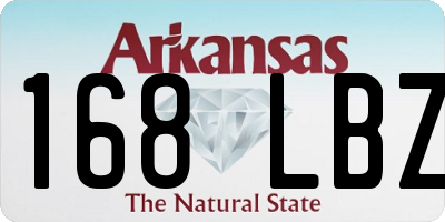 AR license plate 168LBZ