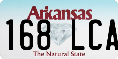 AR license plate 168LCA