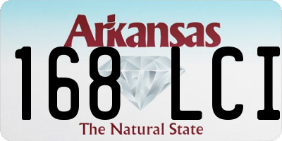 AR license plate 168LCI