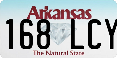 AR license plate 168LCY