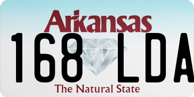 AR license plate 168LDA