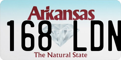 AR license plate 168LDN