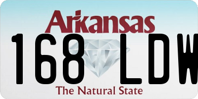 AR license plate 168LDW