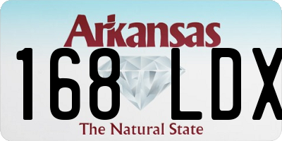 AR license plate 168LDX