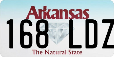 AR license plate 168LDZ