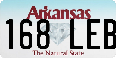 AR license plate 168LEB