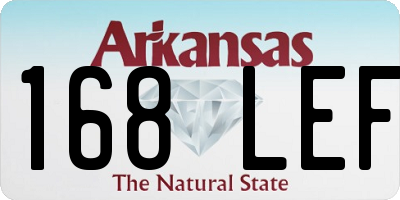 AR license plate 168LEF