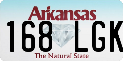 AR license plate 168LGK