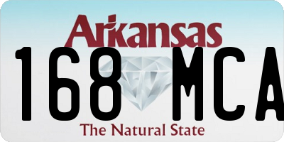 AR license plate 168MCA