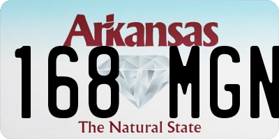 AR license plate 168MGN