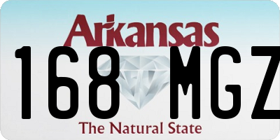 AR license plate 168MGZ