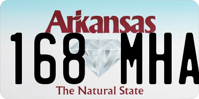 AR license plate 168MHA