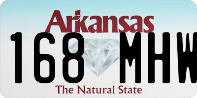 AR license plate 168MHW