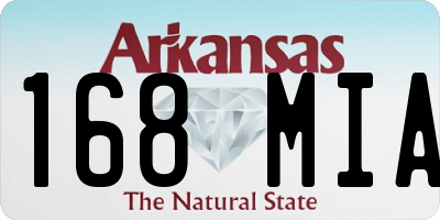AR license plate 168MIA