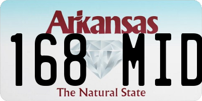 AR license plate 168MID