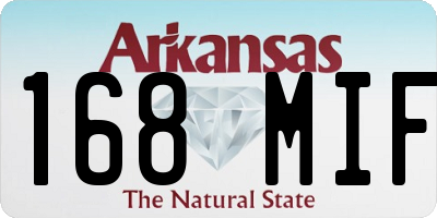 AR license plate 168MIF