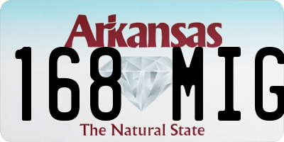 AR license plate 168MIG