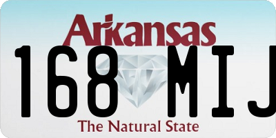 AR license plate 168MIJ
