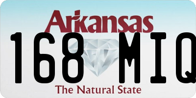AR license plate 168MIQ
