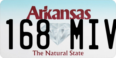 AR license plate 168MIV