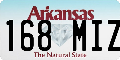 AR license plate 168MIZ