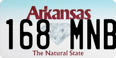 AR license plate 168MNB