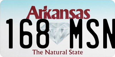 AR license plate 168MSN