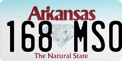AR license plate 168MSO