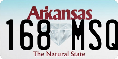AR license plate 168MSQ