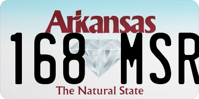 AR license plate 168MSR