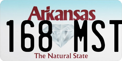 AR license plate 168MST