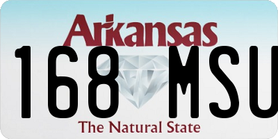AR license plate 168MSU