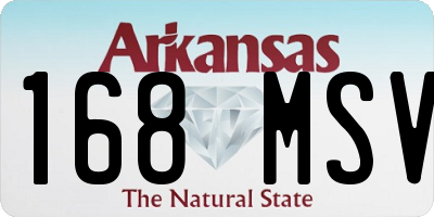 AR license plate 168MSV