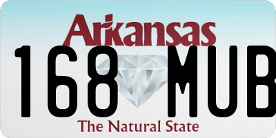 AR license plate 168MUB